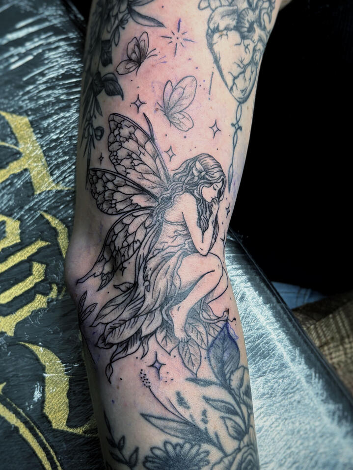 Fairy Linework Tattoo